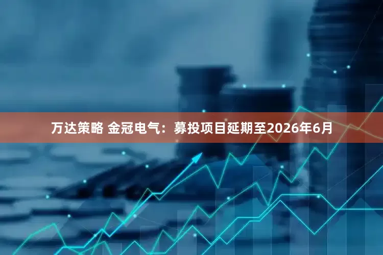 万达策略 金冠电气：募投项目延期至2026年6月